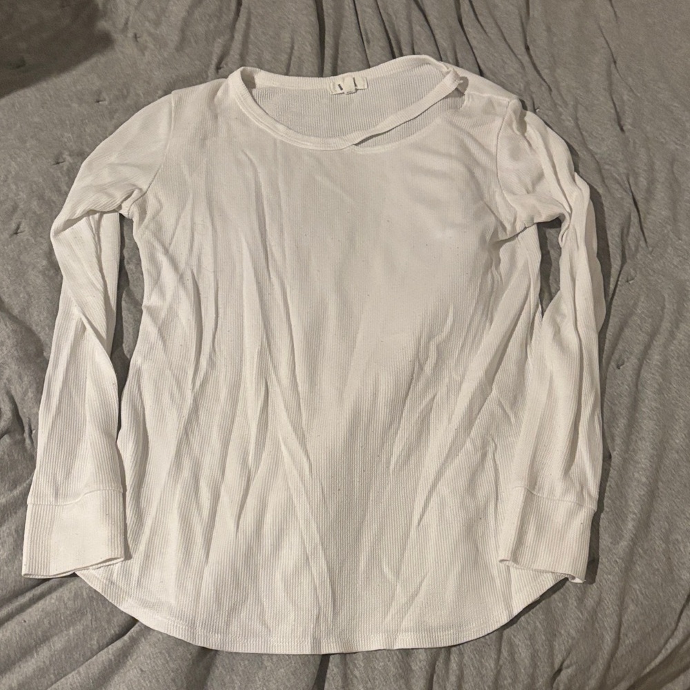 Classic White Long Sleeve Top - LNA